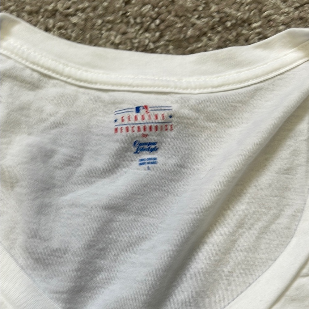 Genuine Merchandise White and Red Fitted T-Shirt - Picture 2 of 4